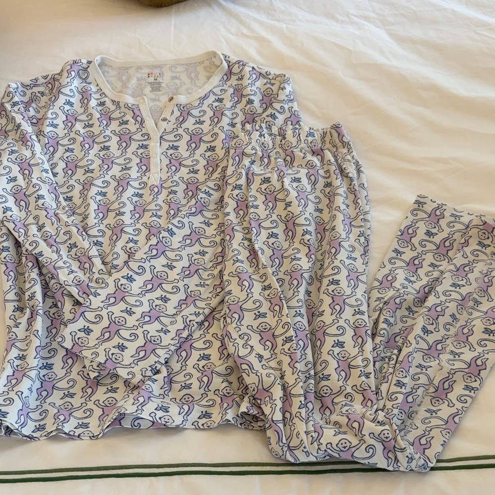 Roller Rabbit Purple Monkey Pajamas